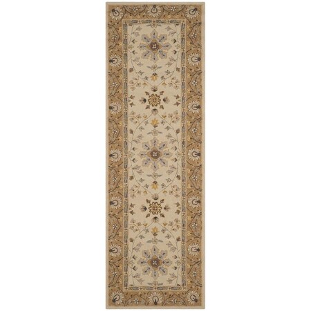Safavieh Easy Care Hand Hooked Runner RugIvory & Beige 2 ft.6 in. x 8 ft. EZC751D-28